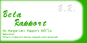 bela rapport business card